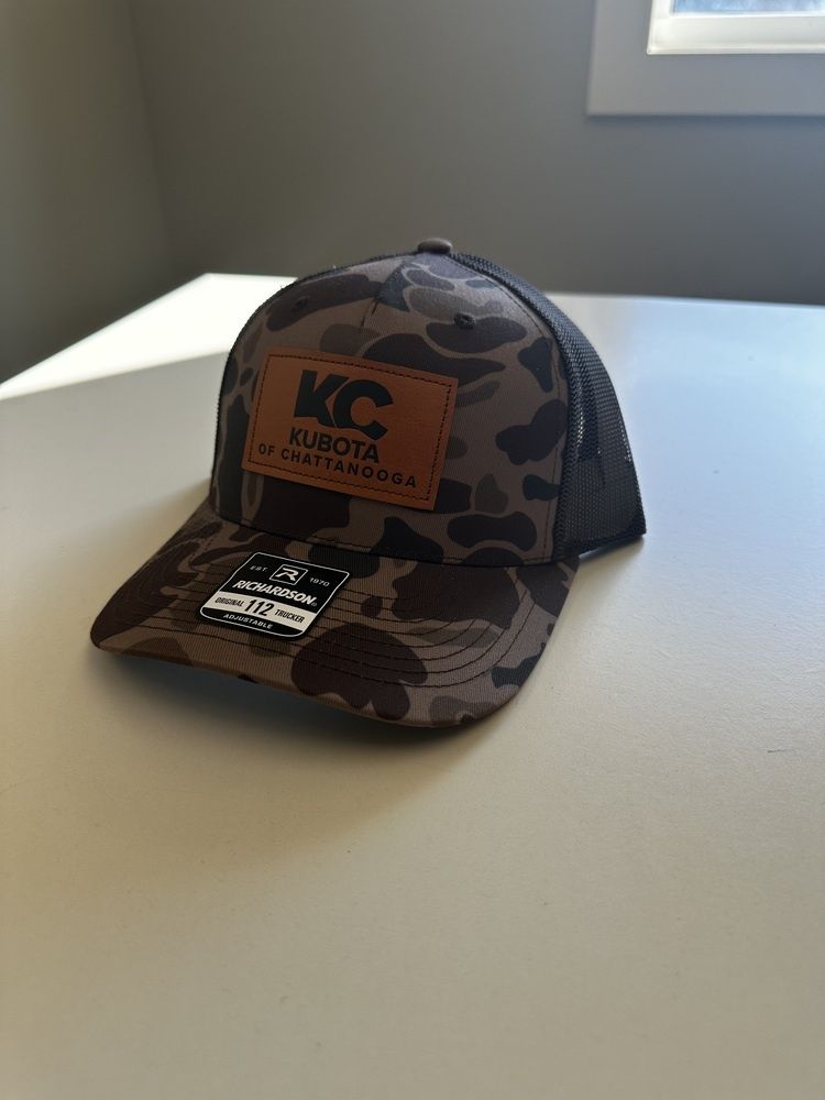 Tan Duck Camo Hat with Leather KC Patch