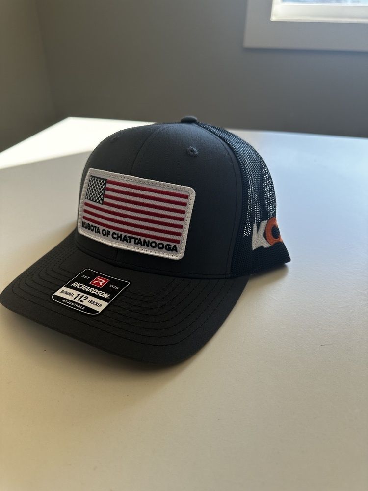 American Flag Patch Hat - Grey
