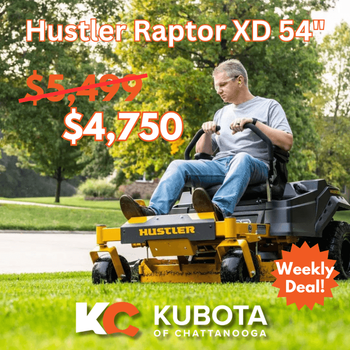 Hustler Raptor XD 54″ Weekly Special